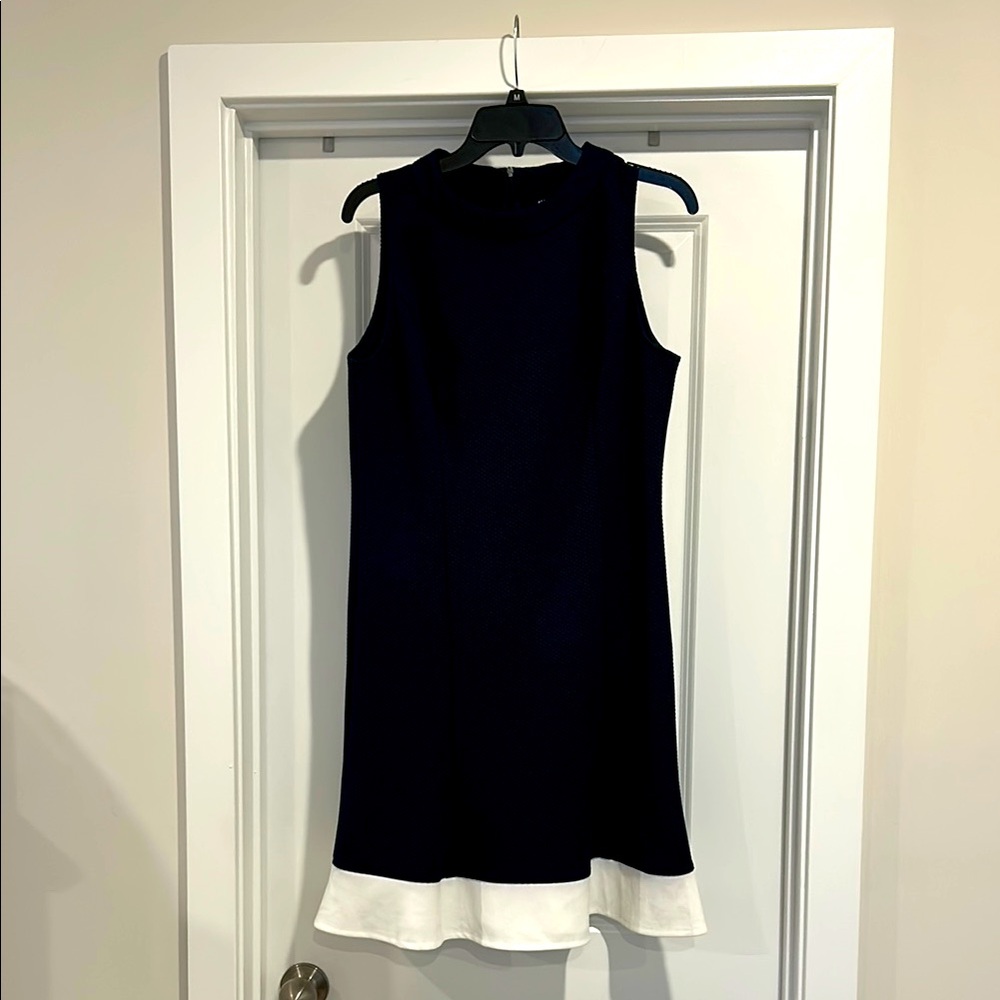 American Living Navy and White Mini Dress